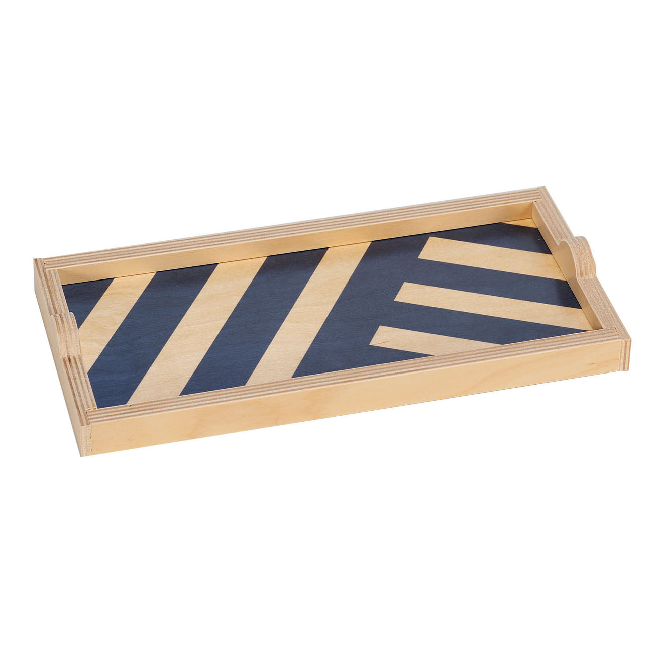 Teal stripe mini tray