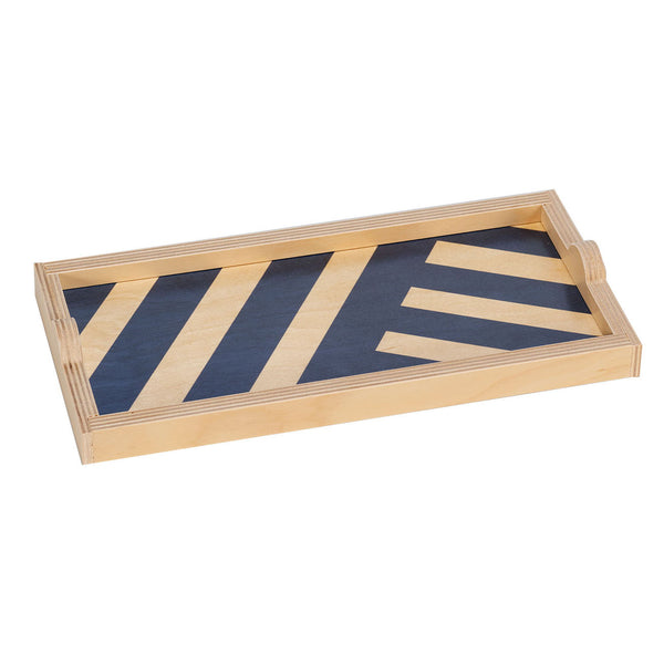 Teal stripe mini tray