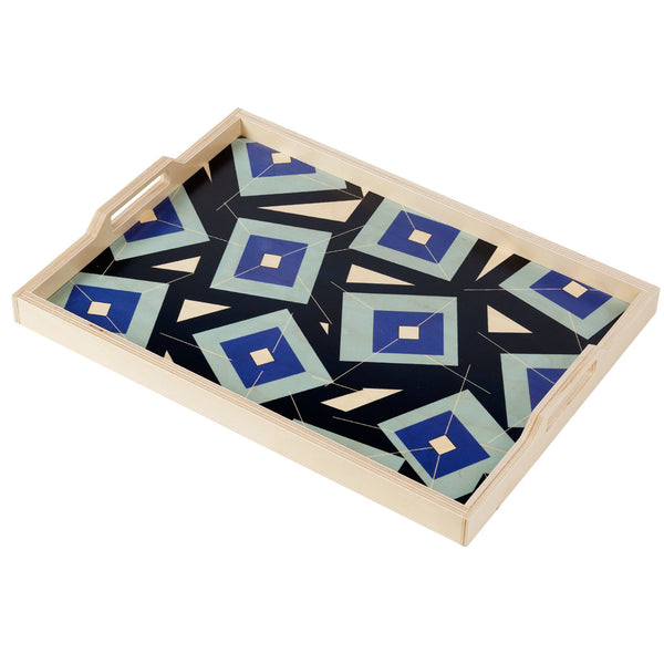 alma blue serving tray