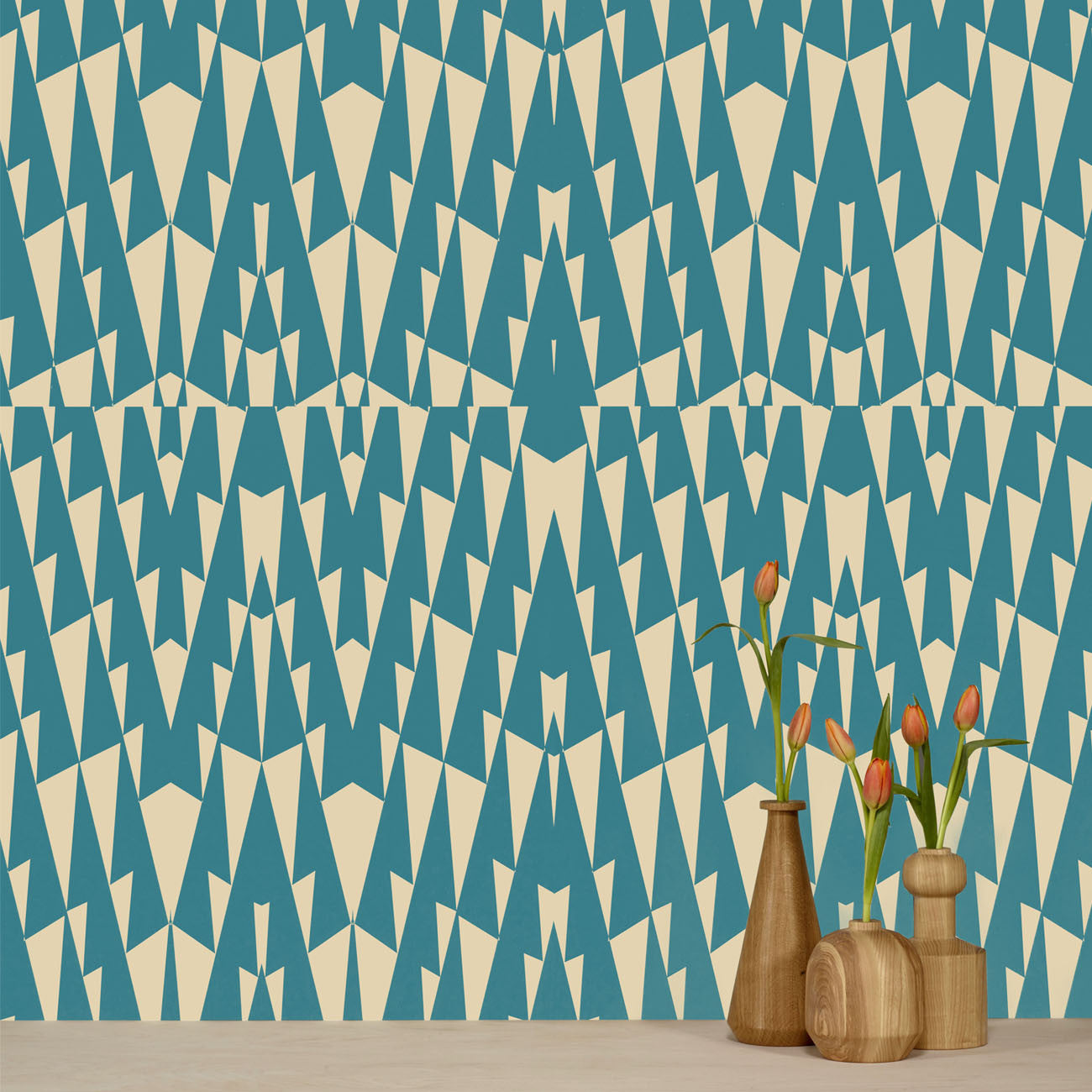 triangle wallpaper - azure