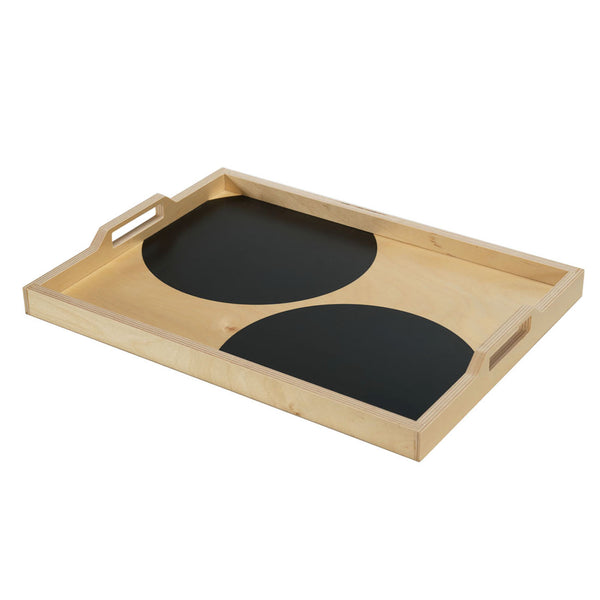 black dot serving tray