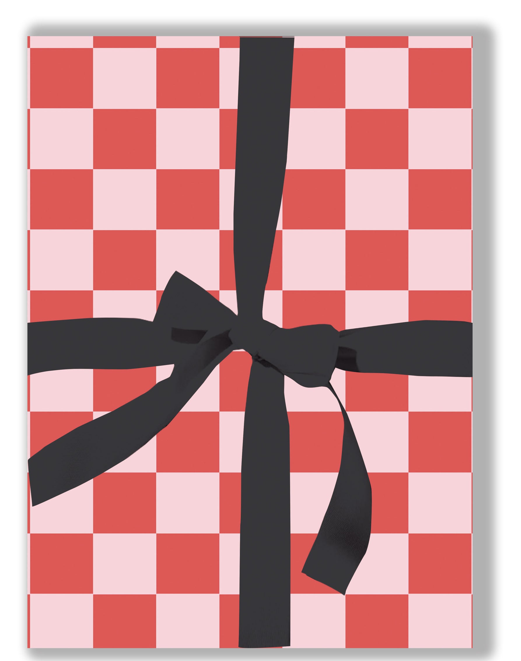 Checker hot pink wrapping paper